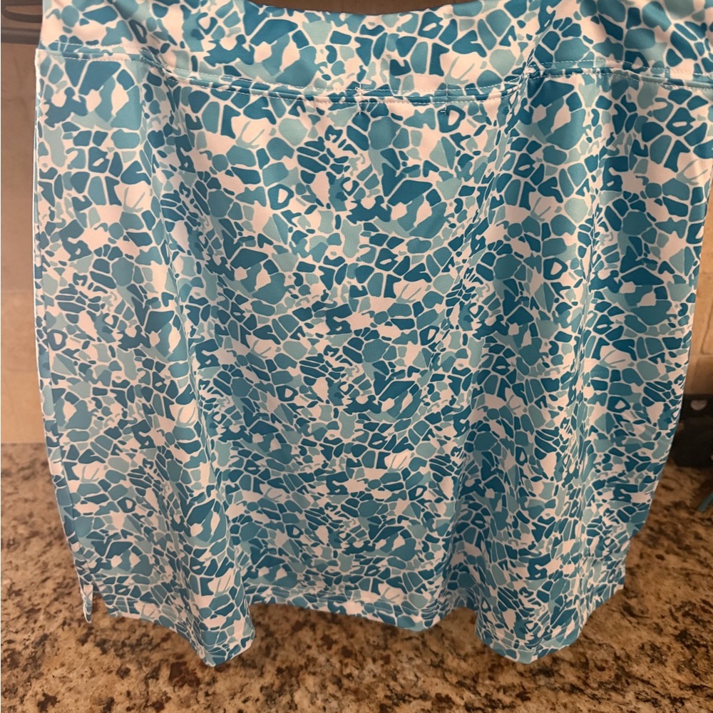 Blue White Printed Women's Golf Skort Size M